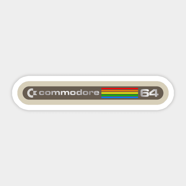 Commodore 64 - Version 3a - On Creme Sticker by RetroFitted